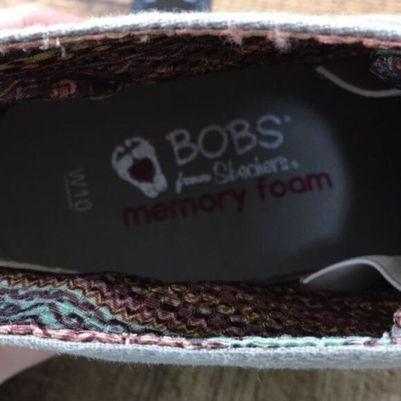 Bobs‎ Skechers Gray Wedge Ankle Booties Lace Up - Picture 7 of 11